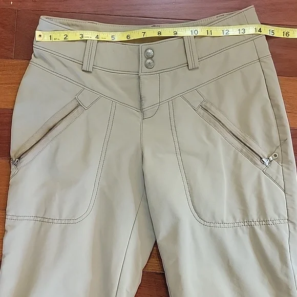 Athleta Brushed Lined Tan Hiking Outdoor Pants - Size 2P - Picture 3 of 9
